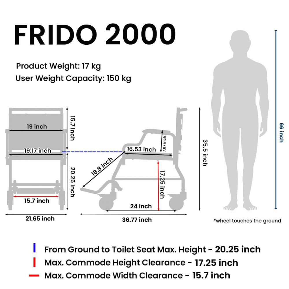 2000 Commode Wheelchair