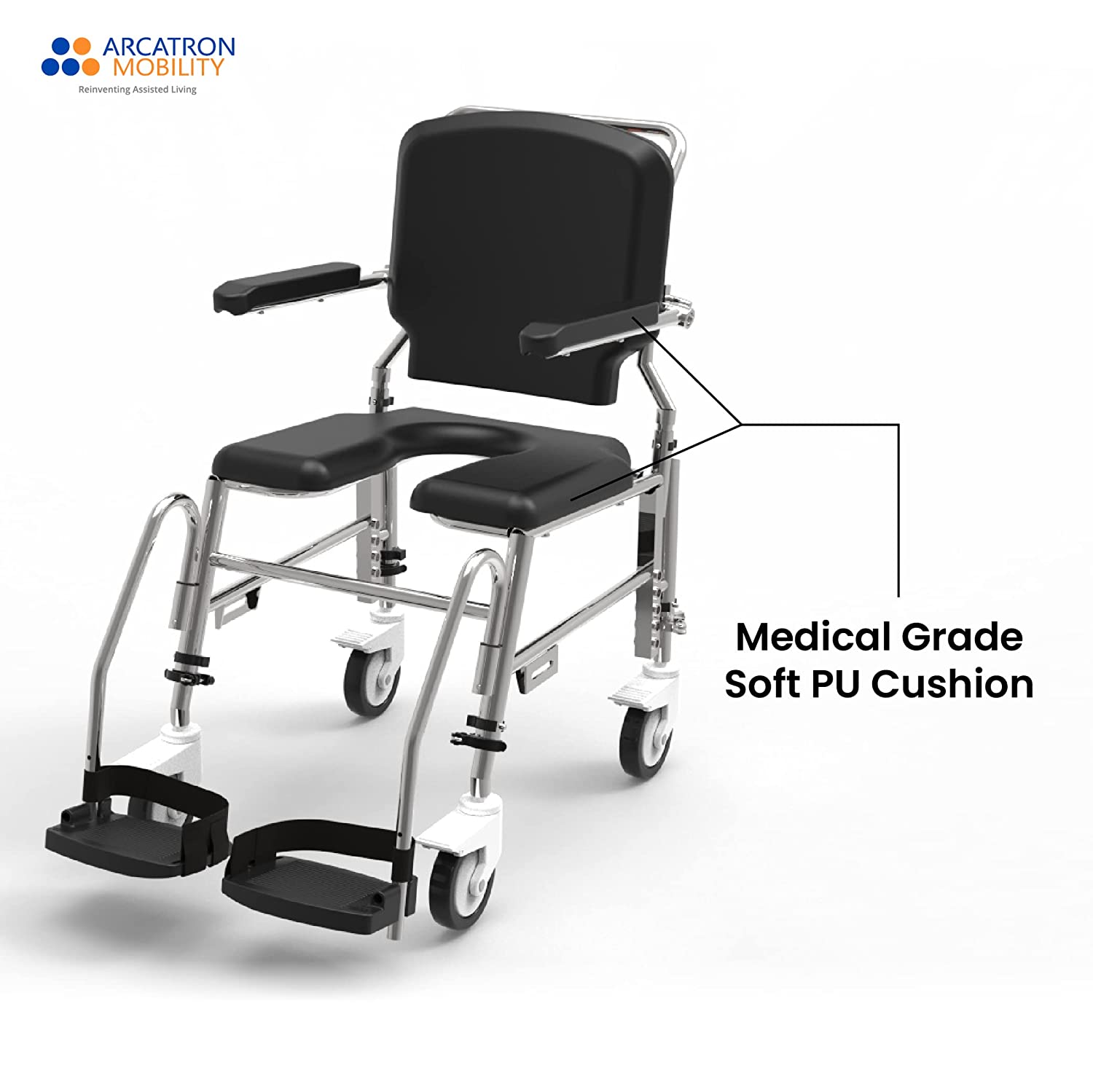 Prime SAS100 | Attendant Propelled Shower Commode Wheelchair