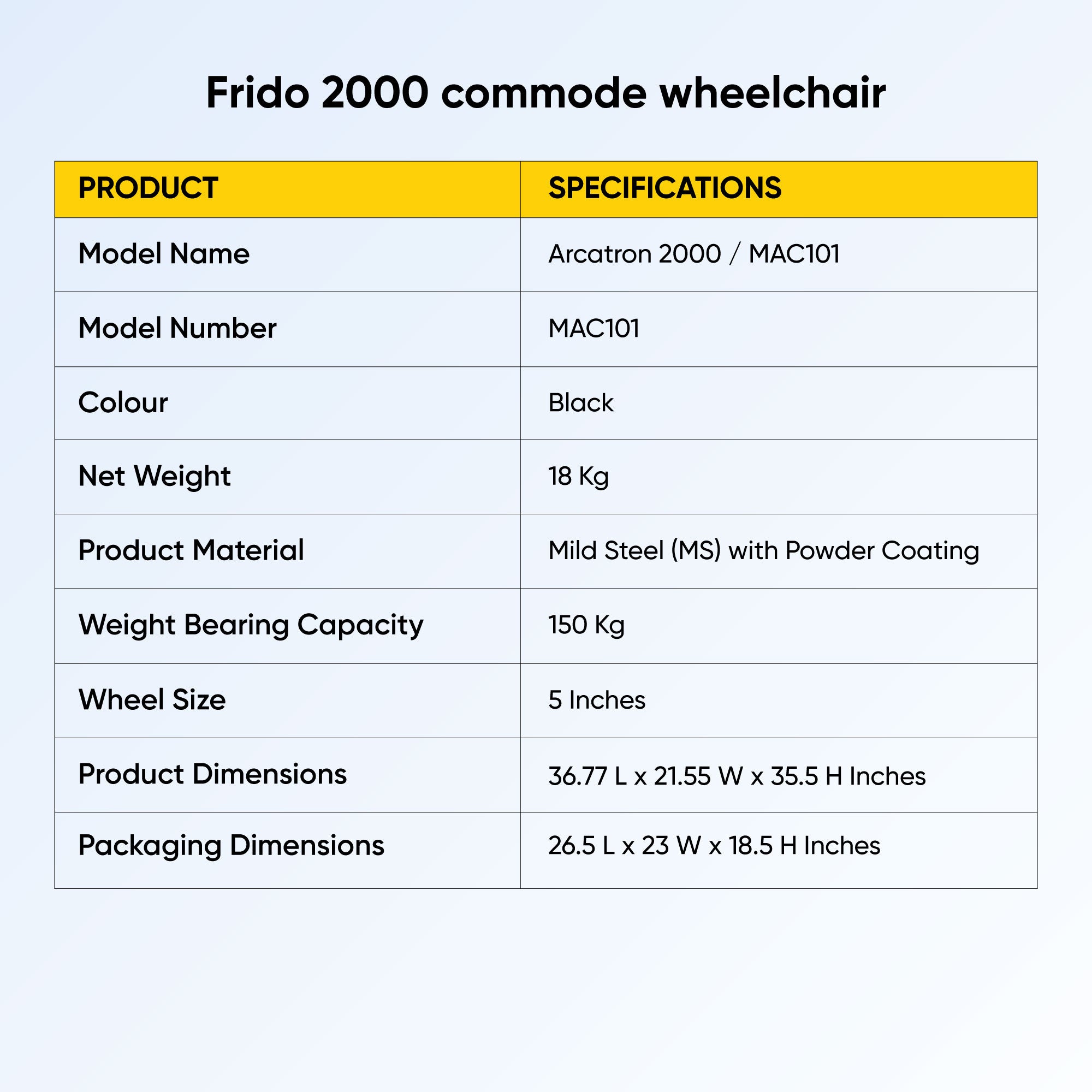 Frido 2000 Commode Wheelchair