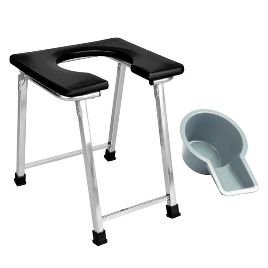Frido Foldable Anti-Slip Shower Commode Stool