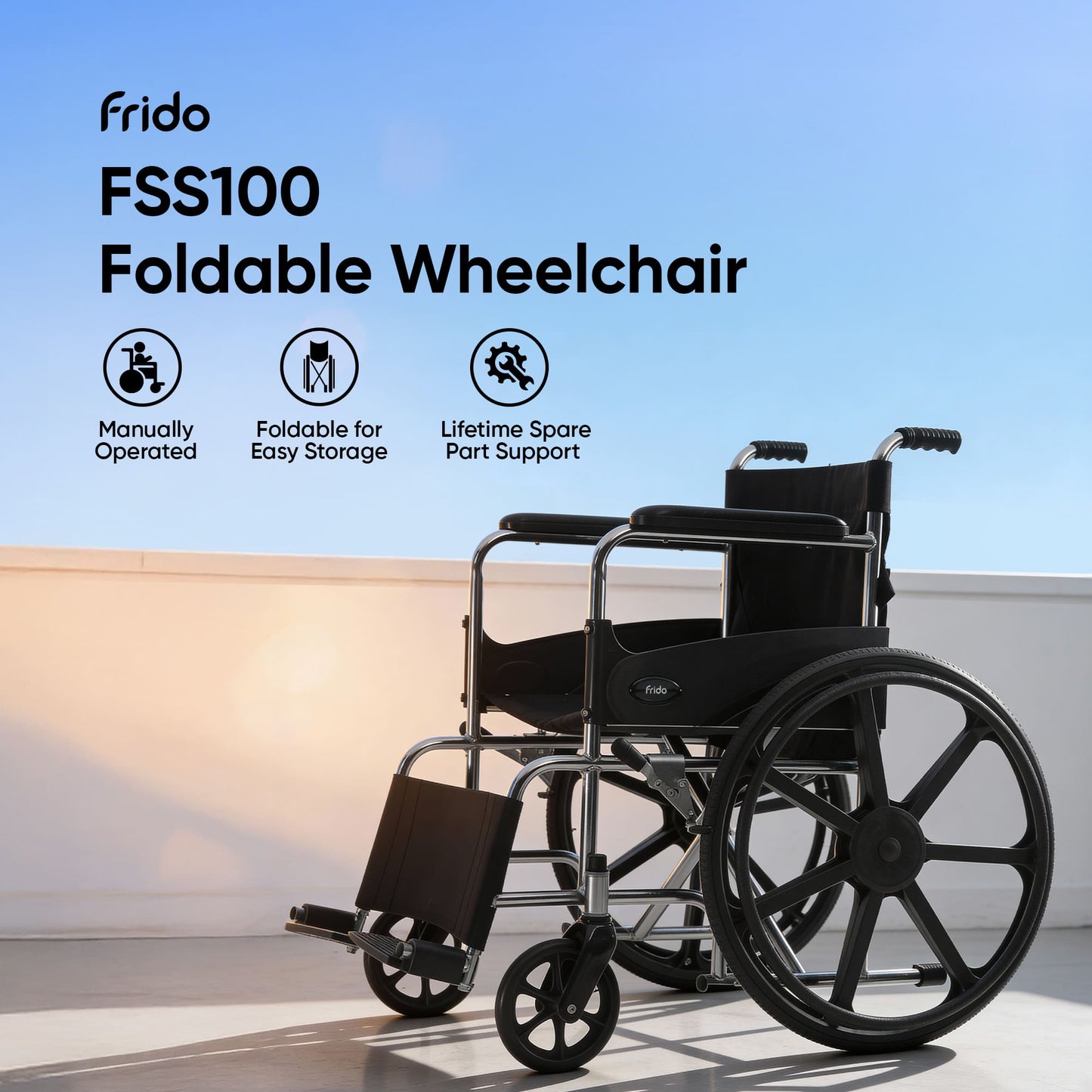Frido FSS100 | Foldable Wheelchair