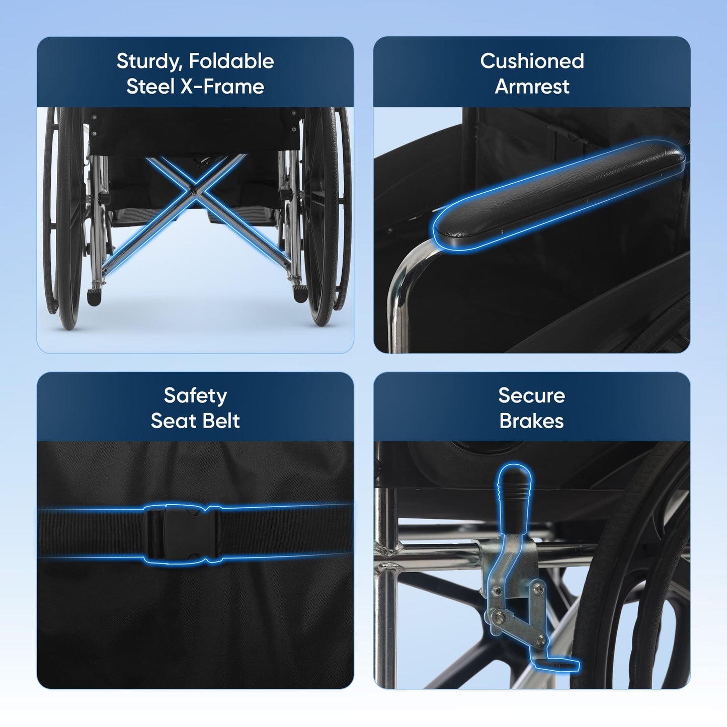 Frido FSS100 | Foldable Wheelchair