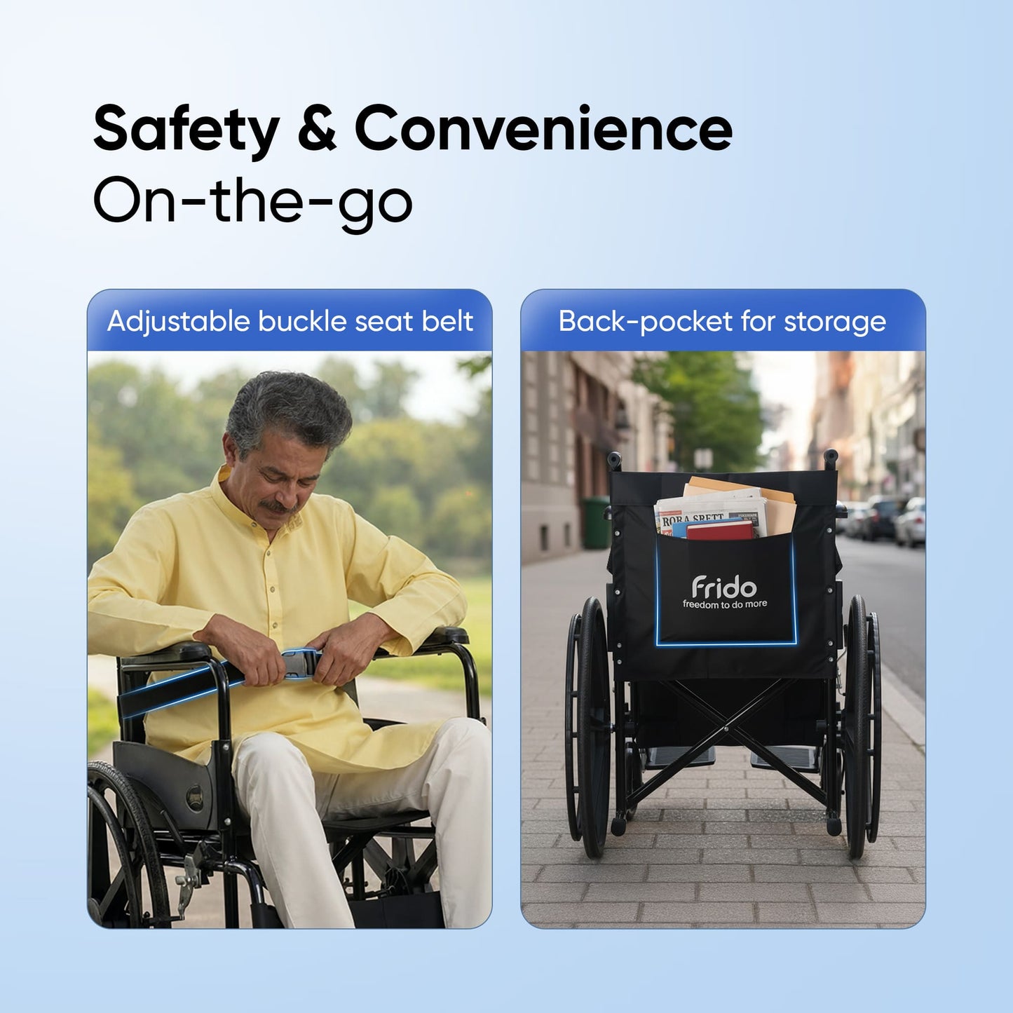 Frido FSS101 | Everyday Foldable Wheelchair