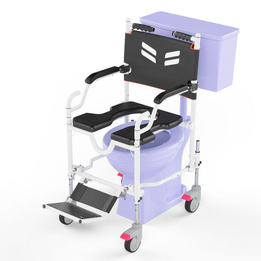 GO Attendant Propelled | Travel and Shower Commode Wheelchair