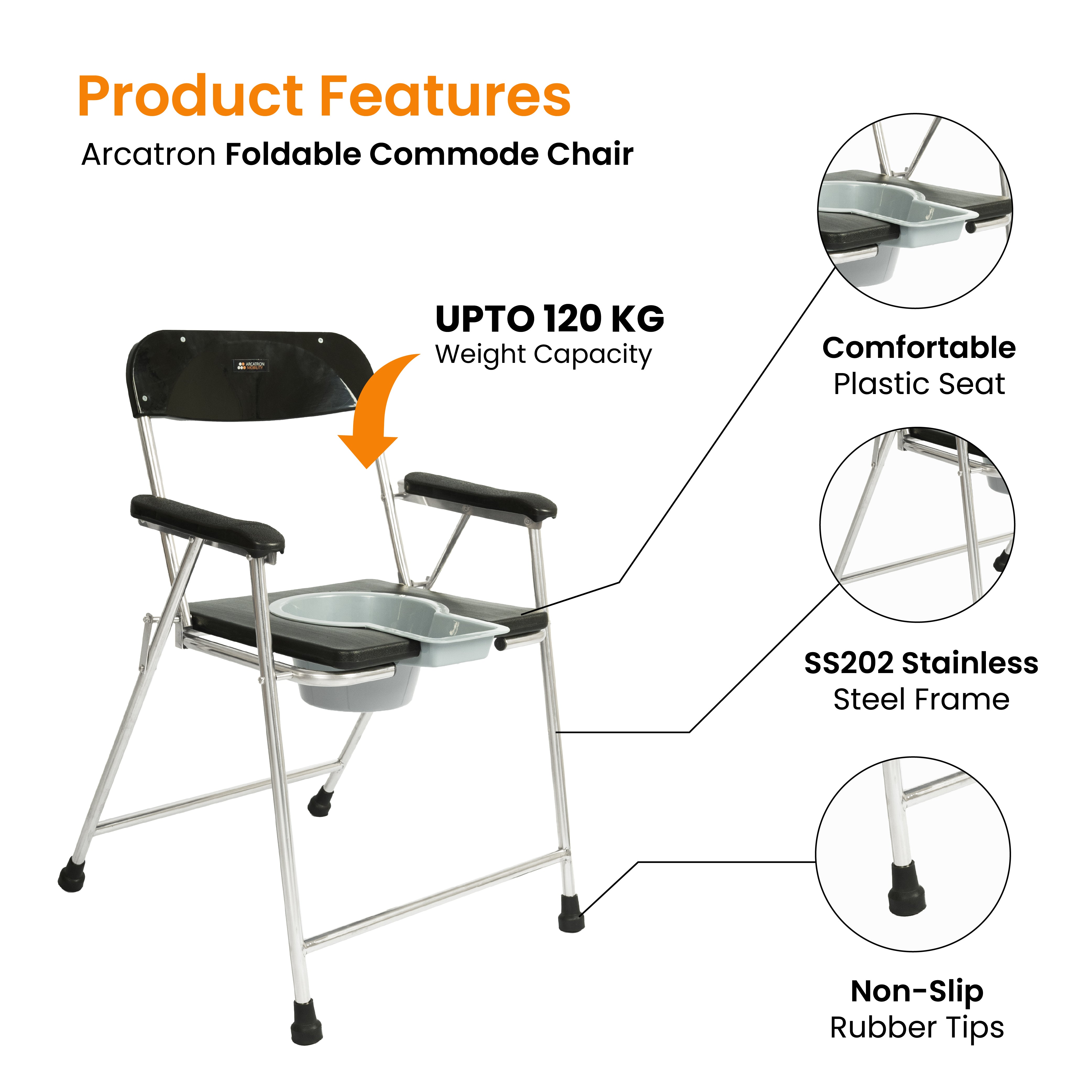 Frido Foldable Shower chair